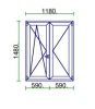 Ablak 120x150 kfny-bny balos műanyag