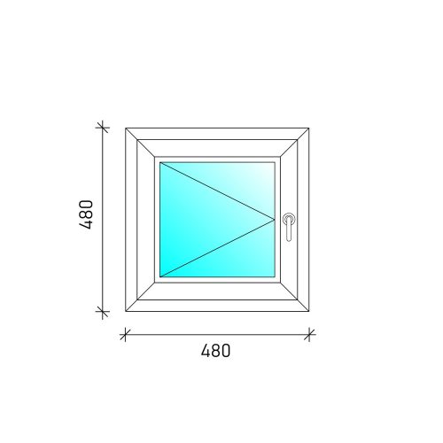 Műanyag ablak Easy 50x50 Bny Bal