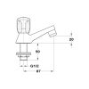 Mofém állószelep 1/2"- m22x1